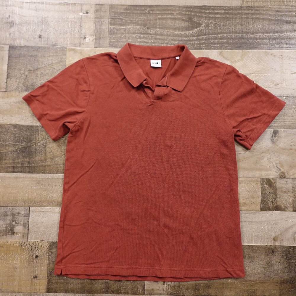 NN07 No Nationality Paul Polo Shirt Men's‎ Size Large Rust Red